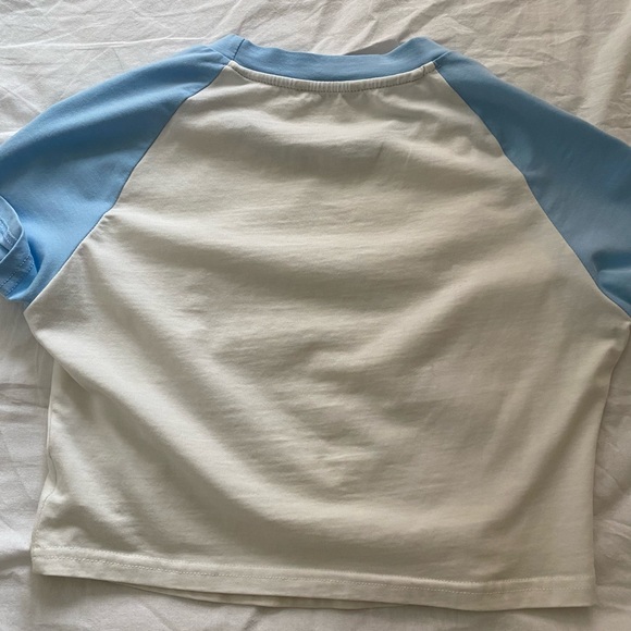 super cute blue and white baby tee - Picture 3 of 3